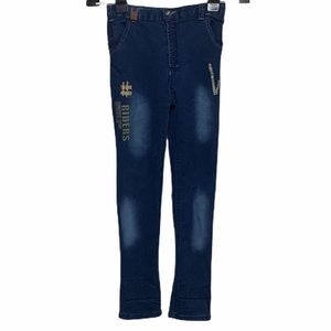 JNS E-1992 Girls Medium Washed Navy Jeans Size 10